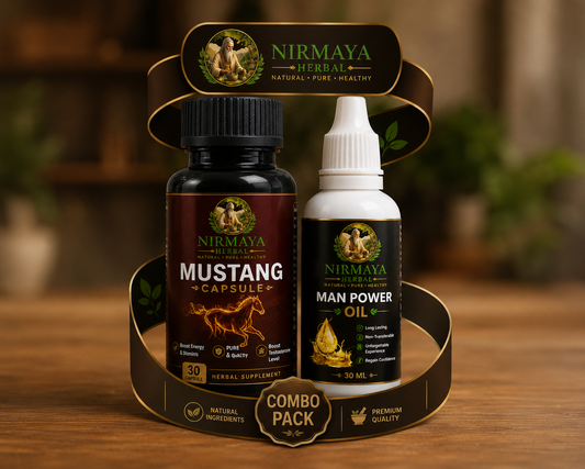 Nirmaya Herbal Mustang Capsule + Man Power Oil Combo Pack