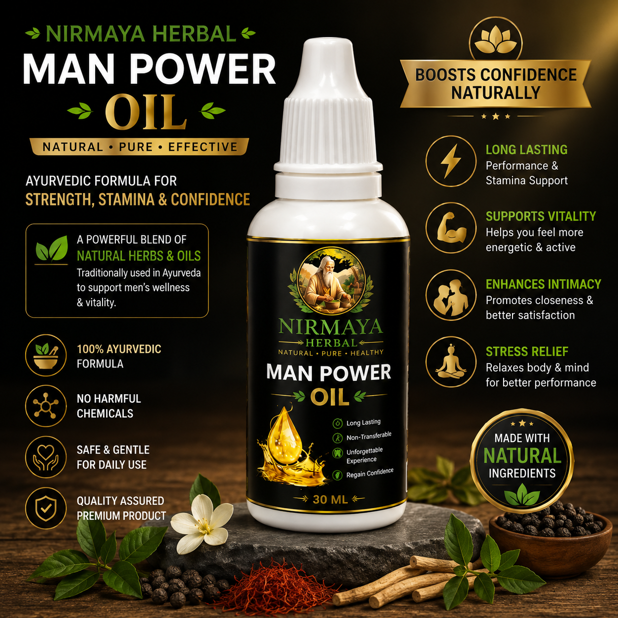 Nirmaya Herbal Man Power Oil (30 ML)