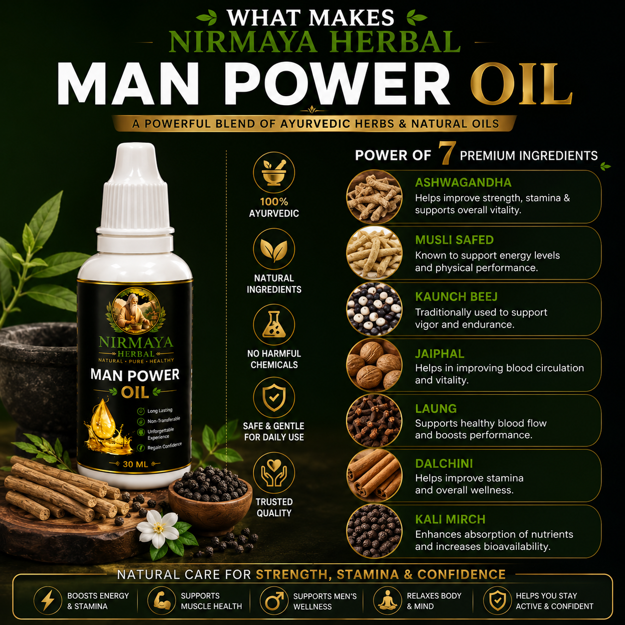 Nirmaya Herbal Man Power Oil (30 ML)