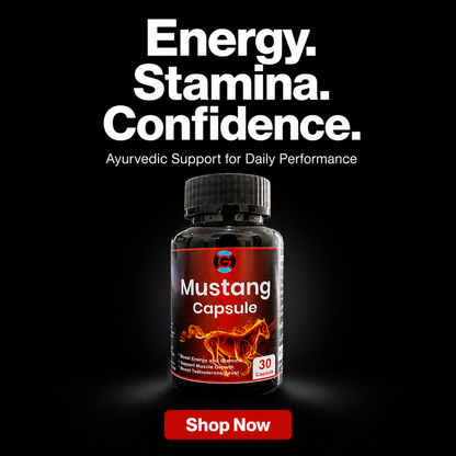 Mustang Capsule – Advanced Ayurvedic Energy & Stamina Support | Daily Performance Formula (30 Capsules)