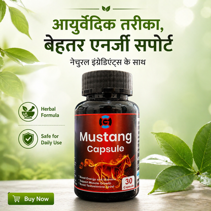 Mustang Capsule – Advanced Ayurvedic Energy & Stamina Support | Daily Performance Formula (30 Capsules)