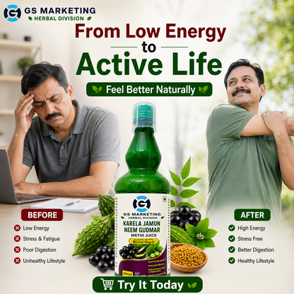 Karela Jamun Neem Gudmar Methi Juice – Ayurvedic Support for Blood Sugar Balance & Metabolism