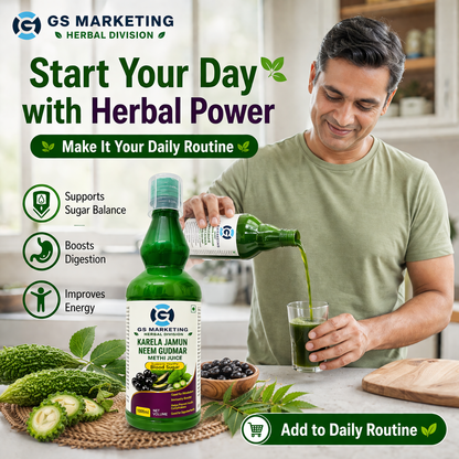 Karela Jamun Neem Gudmar Methi Juice – Ayurvedic Support for Blood Sugar Balance & Metabolism